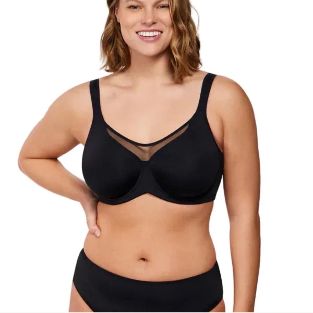 SCULPTD Cooling Full Coverage Minimizer Bra Size 38G Black